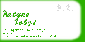 matyas kobzi business card