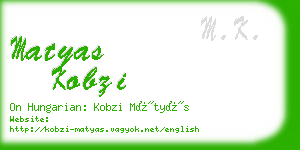 matyas kobzi business card